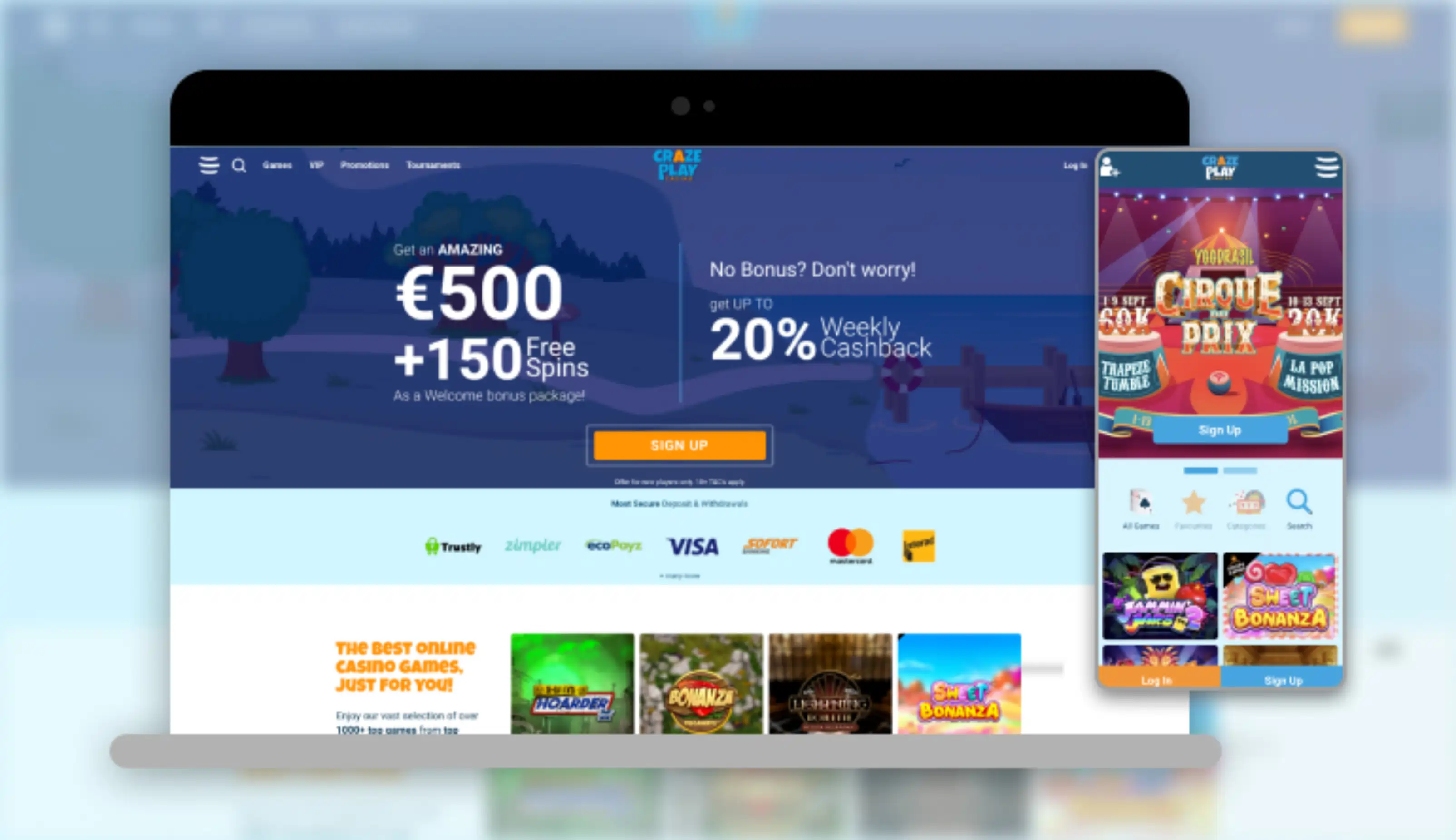 CrazePlay Casino App-Screenshot